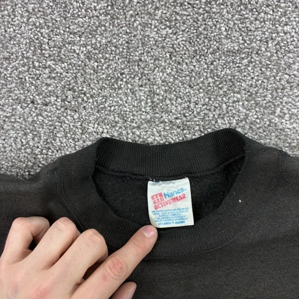 Vintage GMC Trucks Sweatshirt Men 2XL Black Faded Car Truck Embroidered Pullover - Picture 3 of 5